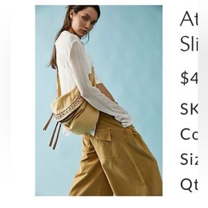 Sling bag -FP Movement by Free People Tan Studded Shoulder Bag